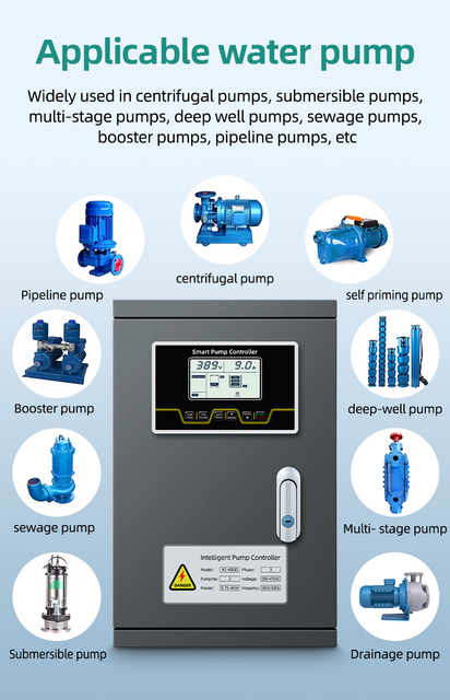 Three Phase Submersible Motor Water Pump Control Panel